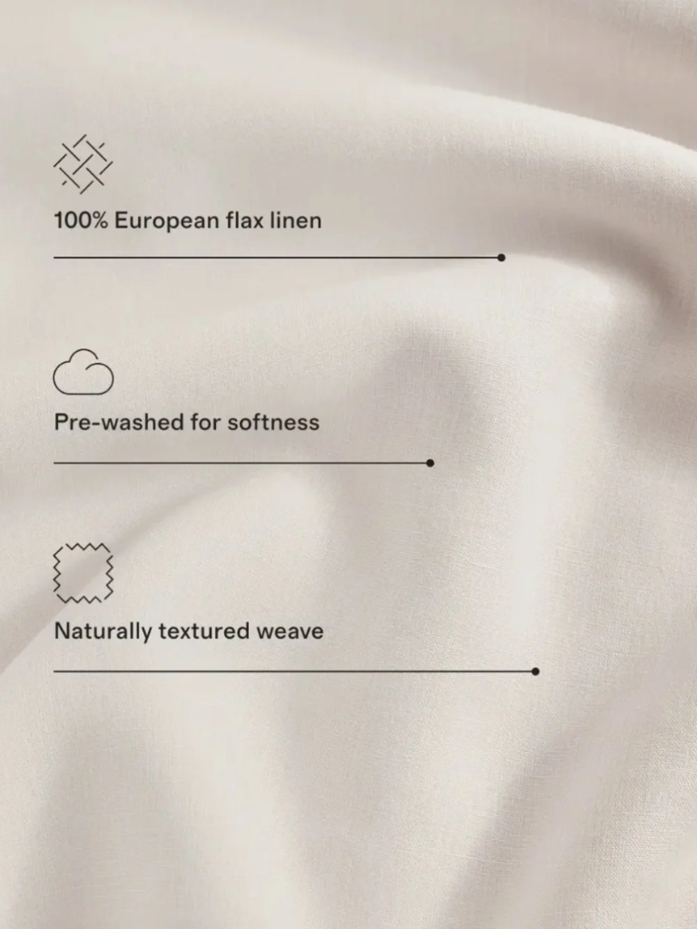 European Linen Stripe Duvet Cover Full/Queen Willowleaf green
